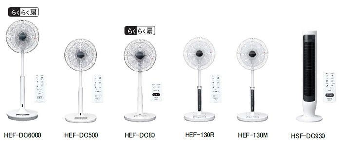 [画像]HEF-DC6000、 HEF-DC500、 HEF-DC80、 HEF-DC80、 HEF-130M、 HSF-DC930