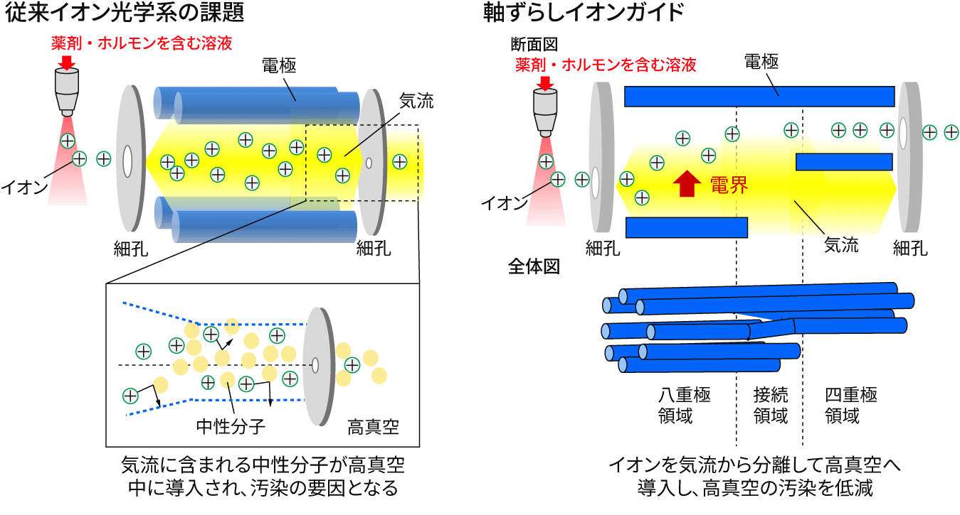 ［図6］臨床用質量分析装置を支えるイオン光学技術の概要