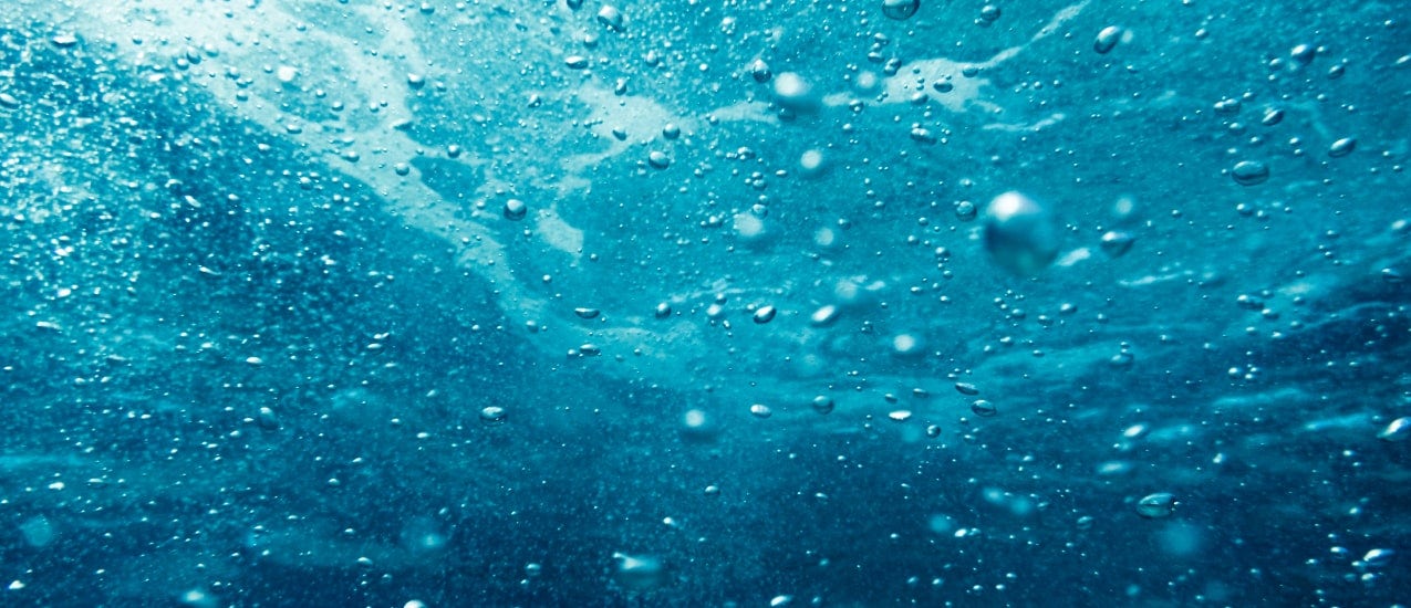 Close-up view of water with bubbles