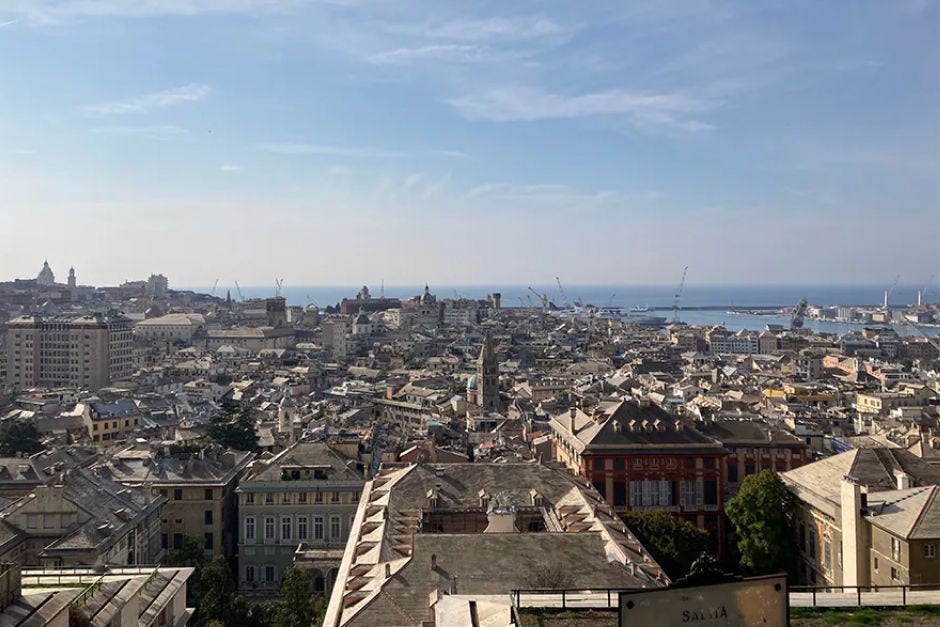 번영한 항구도시 제네바의 풍경