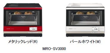 [画像]MRO-SV3000 (左)メタリックレッド(R)、(右)パールホワイト(W)