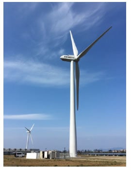 エネ・シード北九州風力発電所向け日立2MW風力発電システム2基が竣工：日立