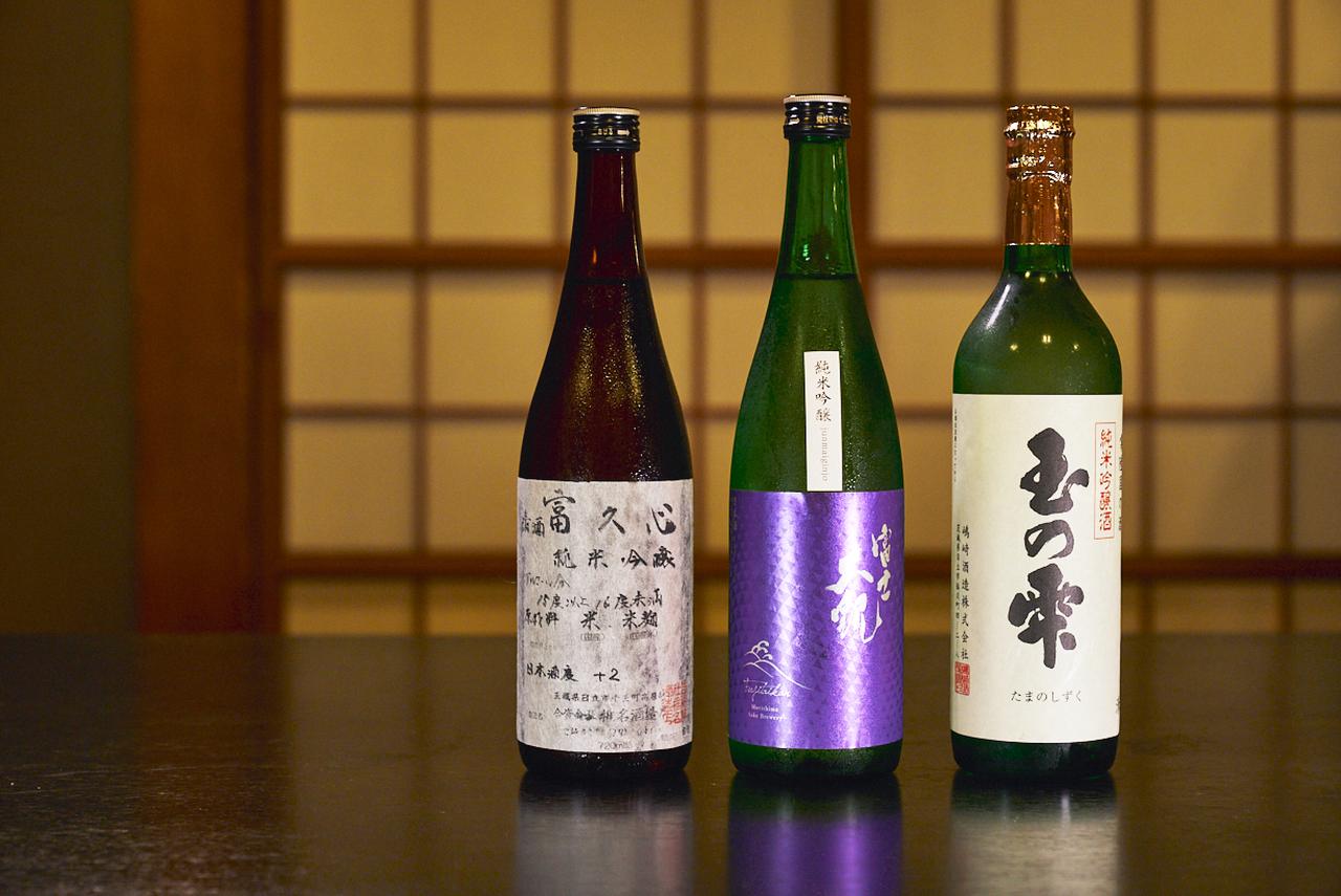 画像: 料理に合わせて日立市の地酒3種類をセレクト