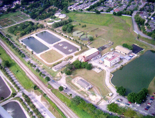 Photograph: [Before construction/existing: Oxidation pond]