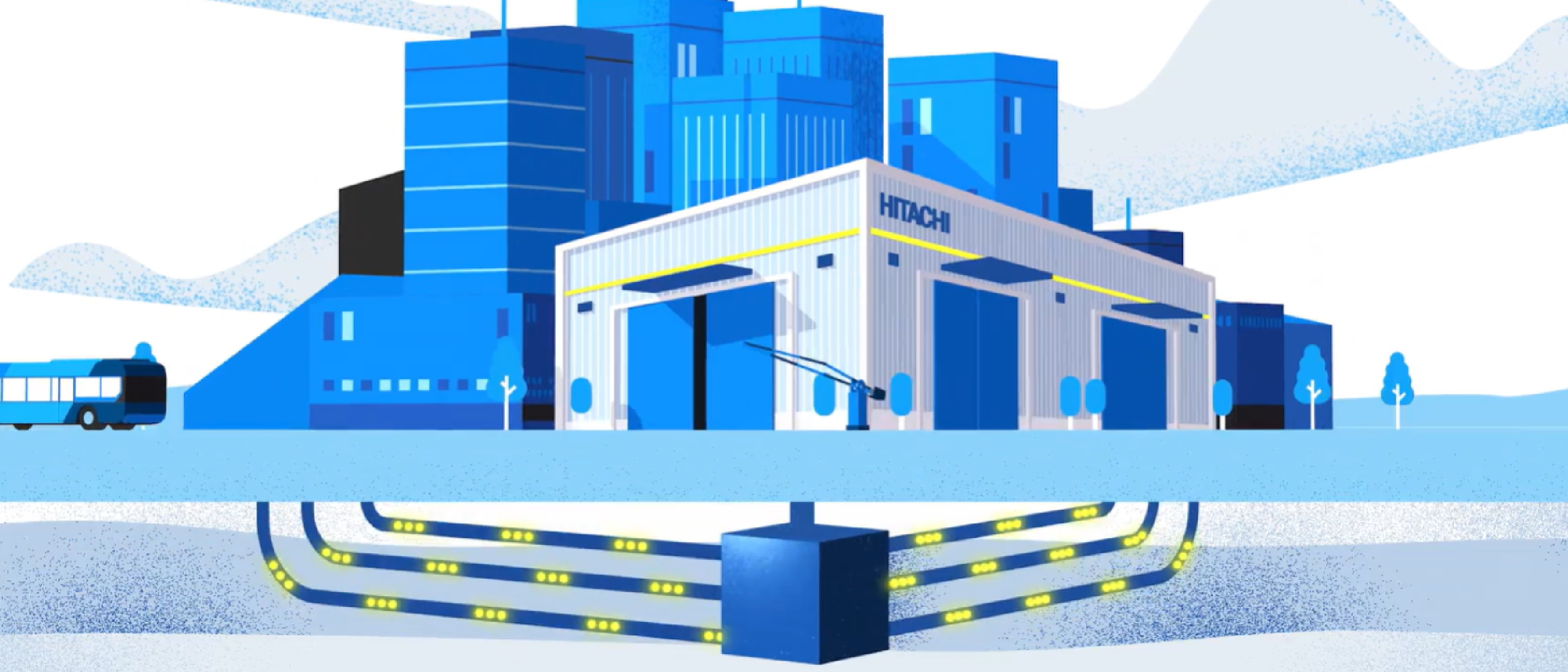 Clean energy network powering electric vehicles, towns and factories