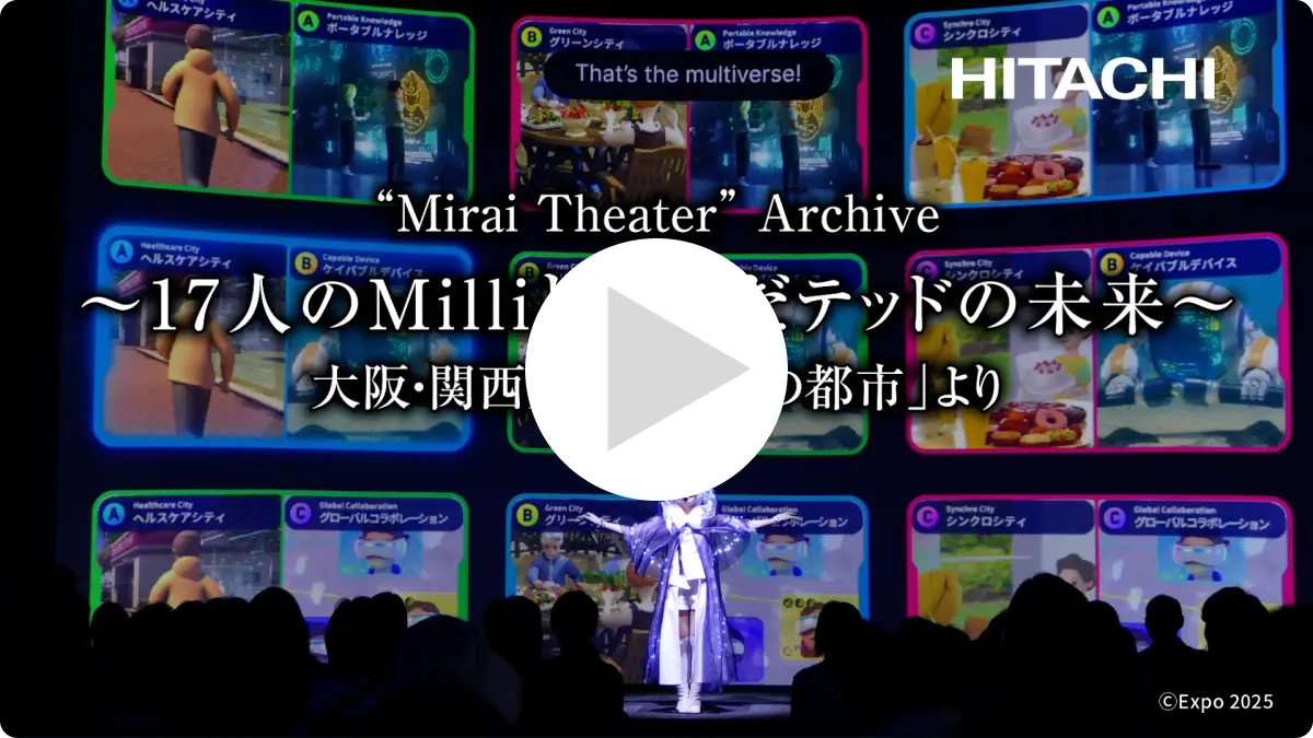 ”Mirai Theater”Archive ~17人のMilliと選んだテッドの未来~ 大阪・関西万博「未来の都市」より