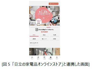 (画像)図5 (日立の家電品オンラインストア)と連携した画面