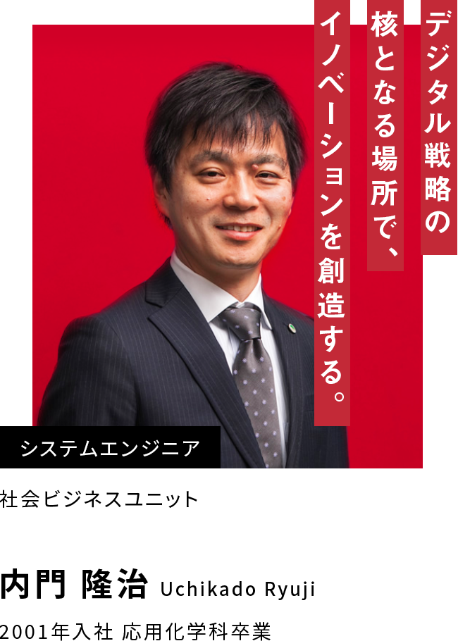 内門 隆治 デジタル戦略の核となる場所で、イノベーションを創造する。