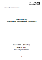 Hitachi Group Sustainable Procurement Guidelines (ENG)(PDF format,475kBytes）