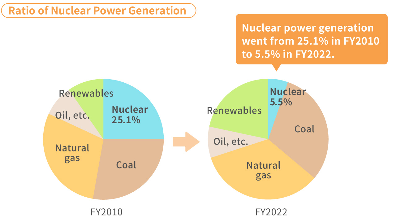電子力発電の割合