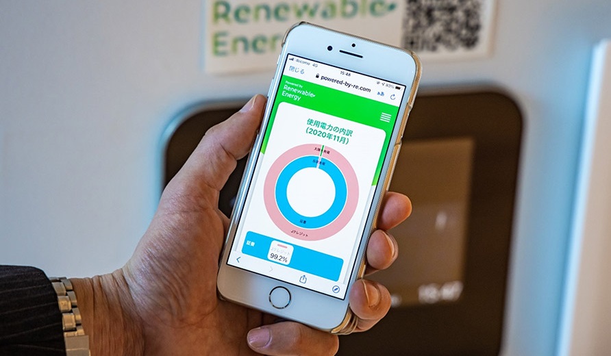 Visualizing the Usage of Renewable Energy with a Smartphone