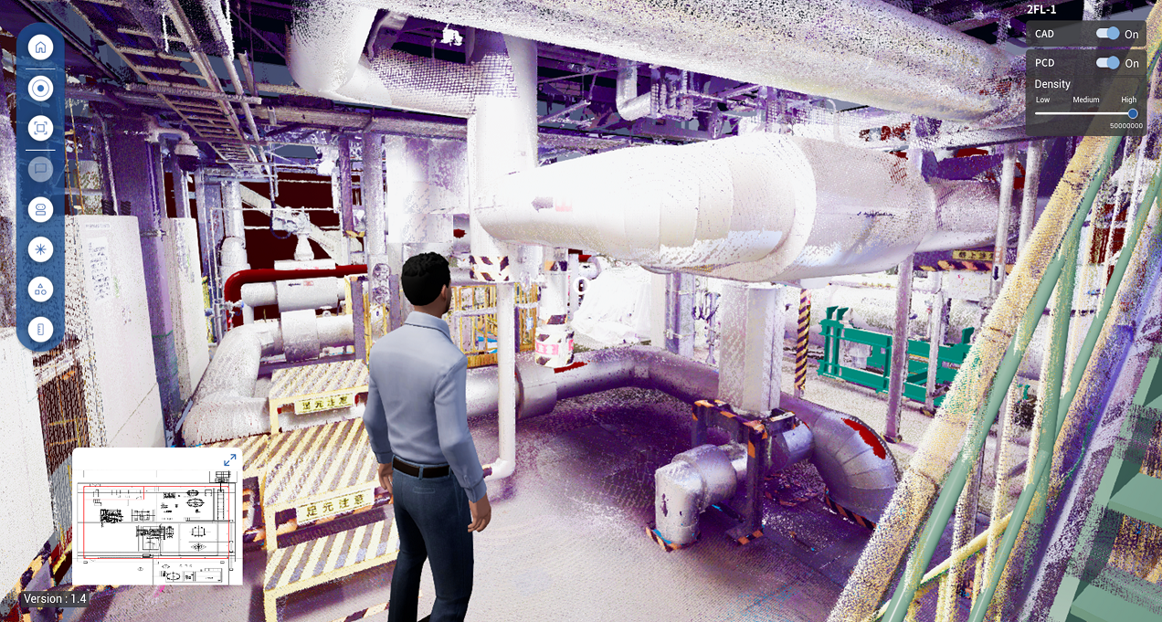 The image of the space generated with the newly developed metaverse technology