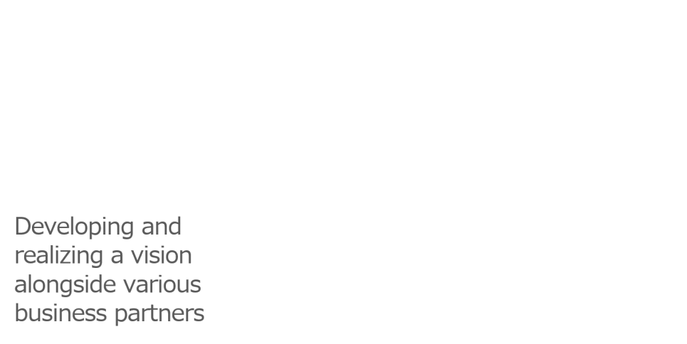 Developing and realizing a vision alongside various business partners