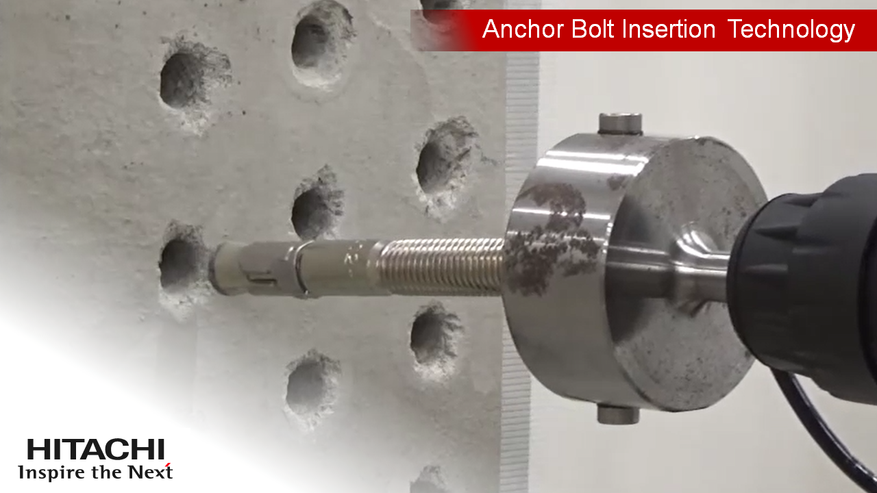 Comparison between anchor bolt insertion using the proposed machine-learning hole search method and a conventional spiral search method (video)