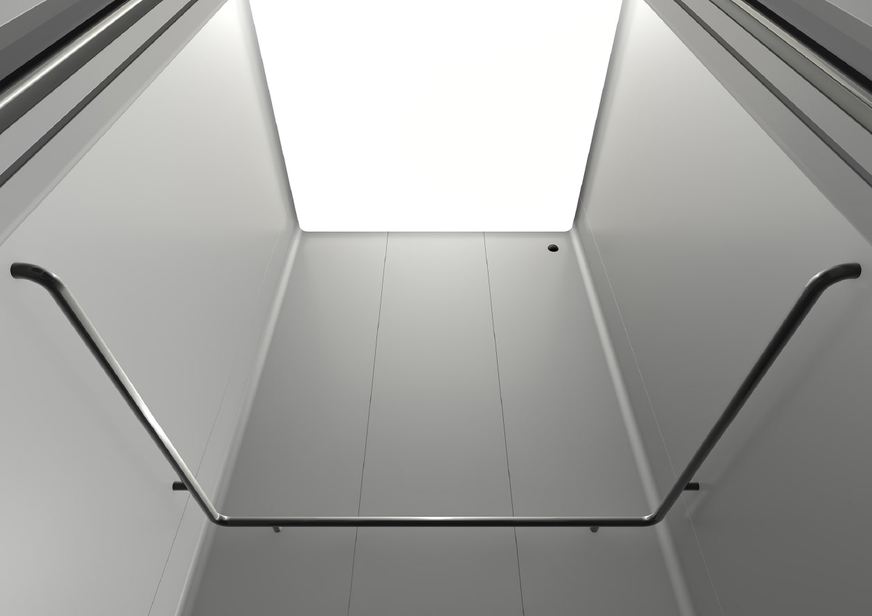 Ceiling height that eases the feeling of being closed in