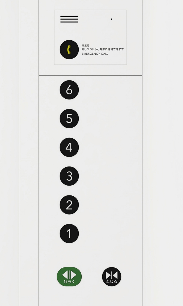 Control panel (vertical arrangement)