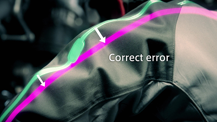 Figure 2. Errors caused by clothing deformation compensated by our AI technology