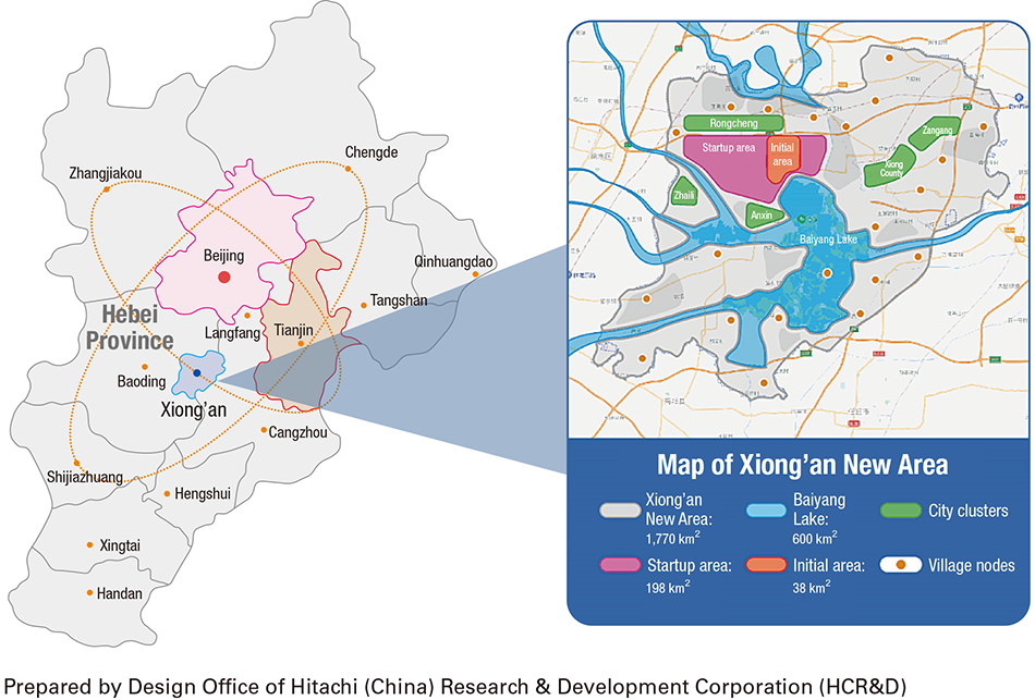 Figure 1 | Map of Xiong’an New Area and Overview of Development
