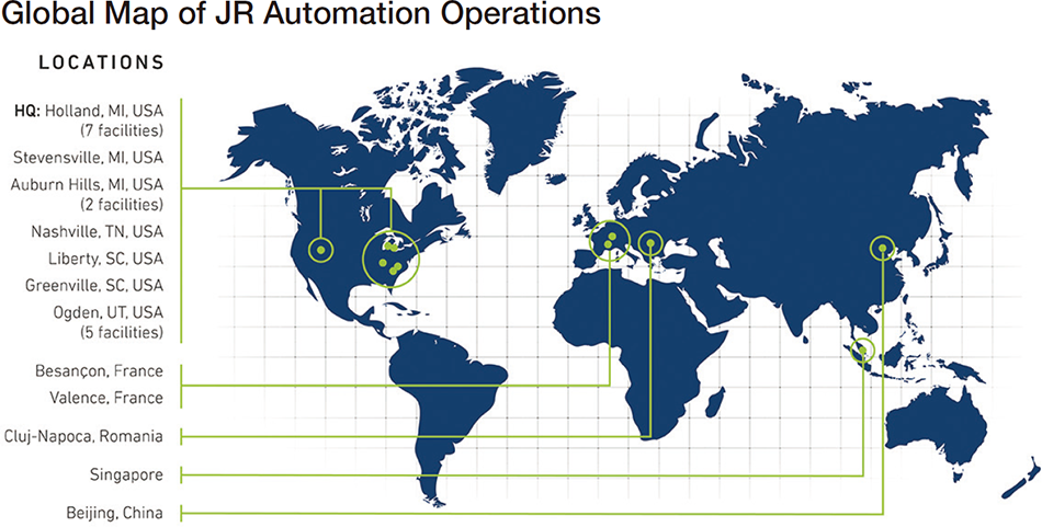 Global Map of JR Automation Operations