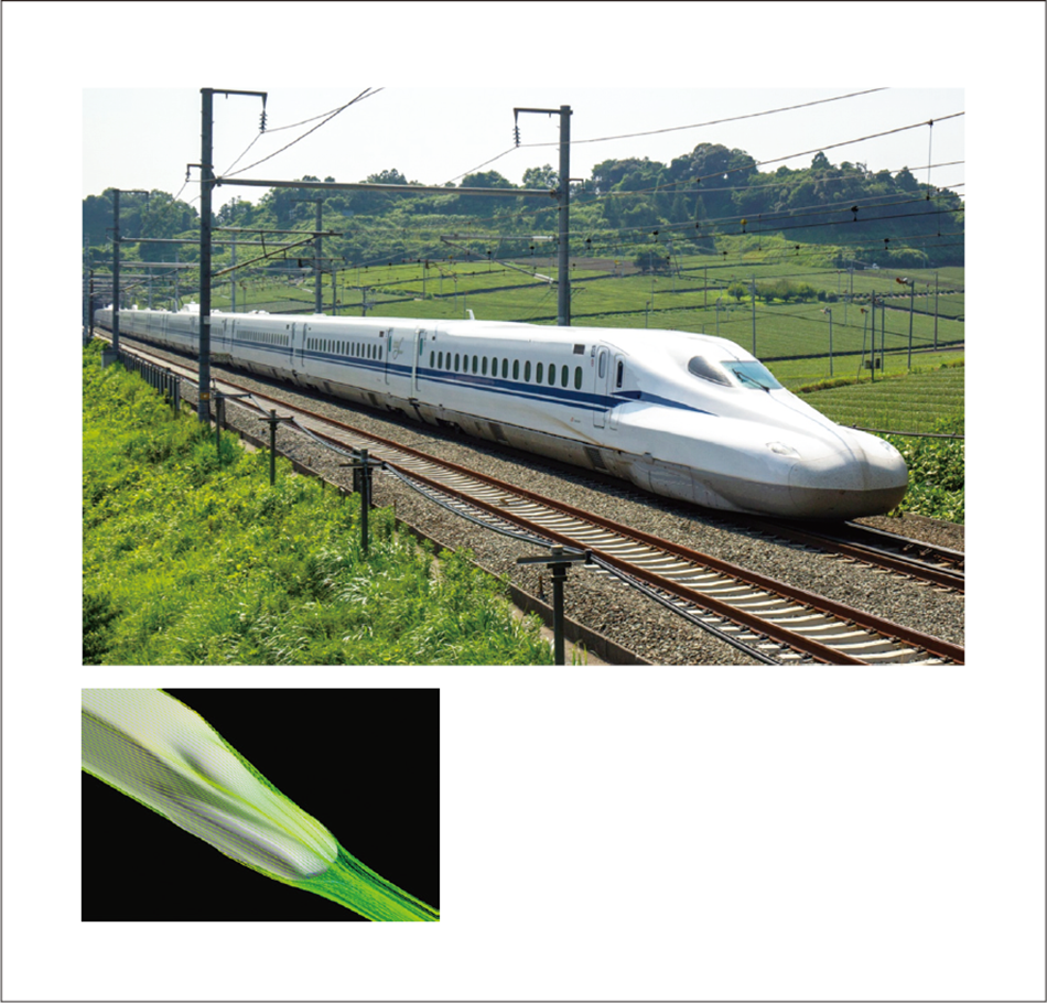 [6] N700S Shinkansen train of JR Central and the result of fluid resistance analysis of the front shape