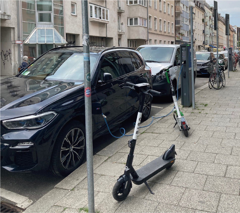 Figure 2 | EV Charging Point in Munich and Electric Scooter