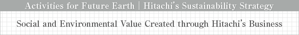 Social and Environmental Value Created through Hitachi’s Business