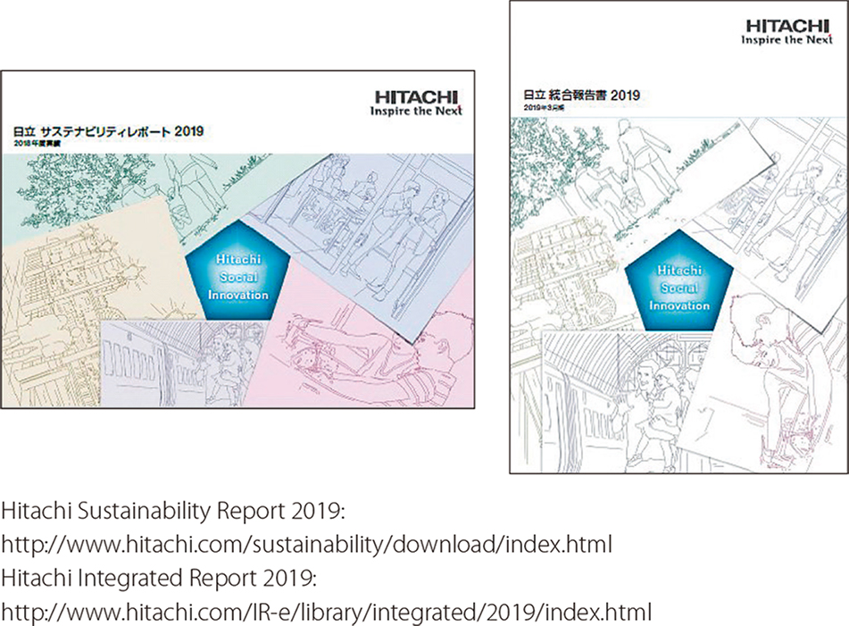 Fig. 1— Hitachi Sustainability Report 2019 and Hitachi Integrated Report 2019